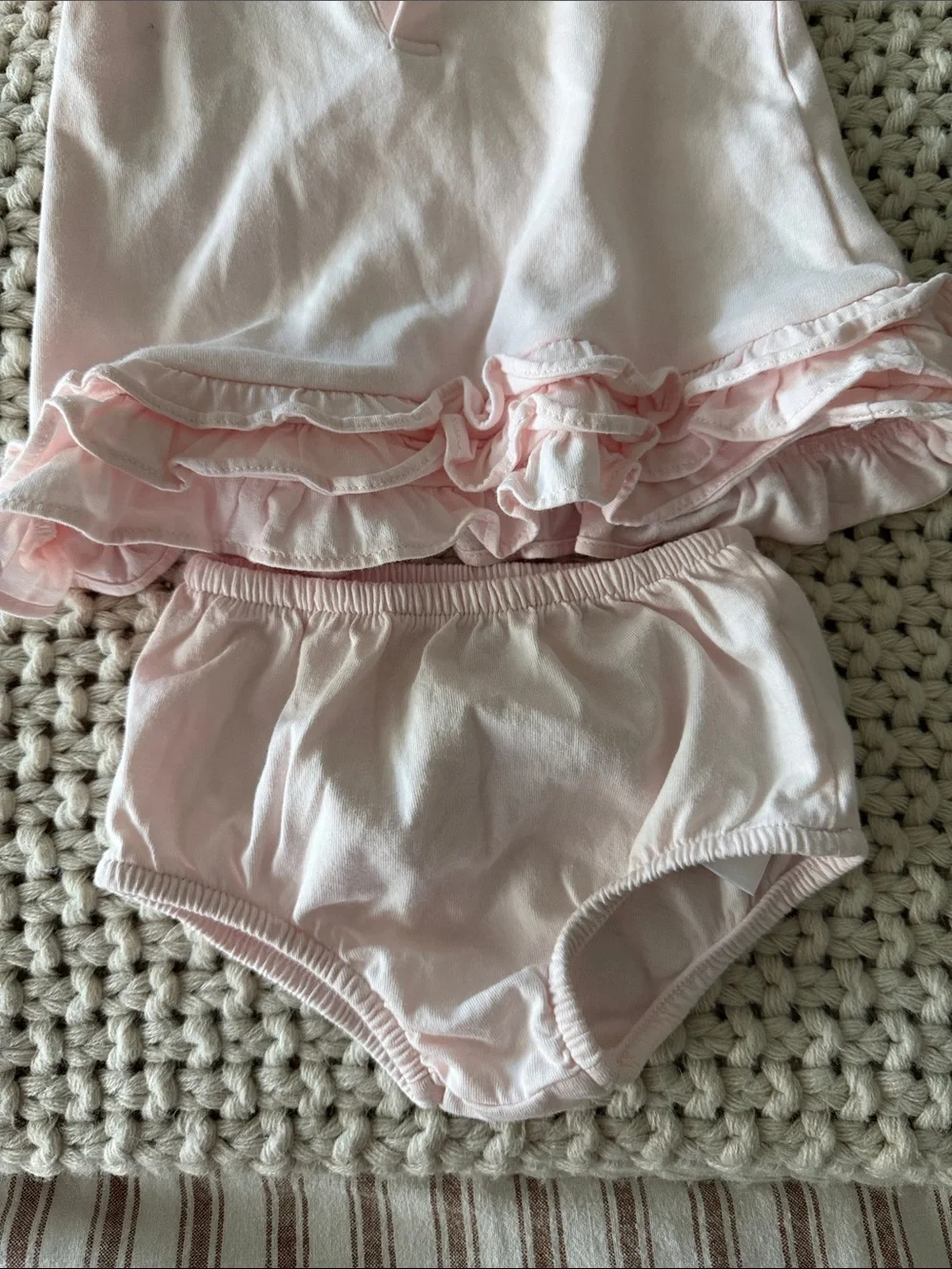 Ralph Lauren baby bloomers & dress baby pink 3m